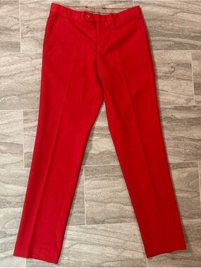 OppoSuits Bold Red Men's Dress Pants - Slim Crease Front Suit